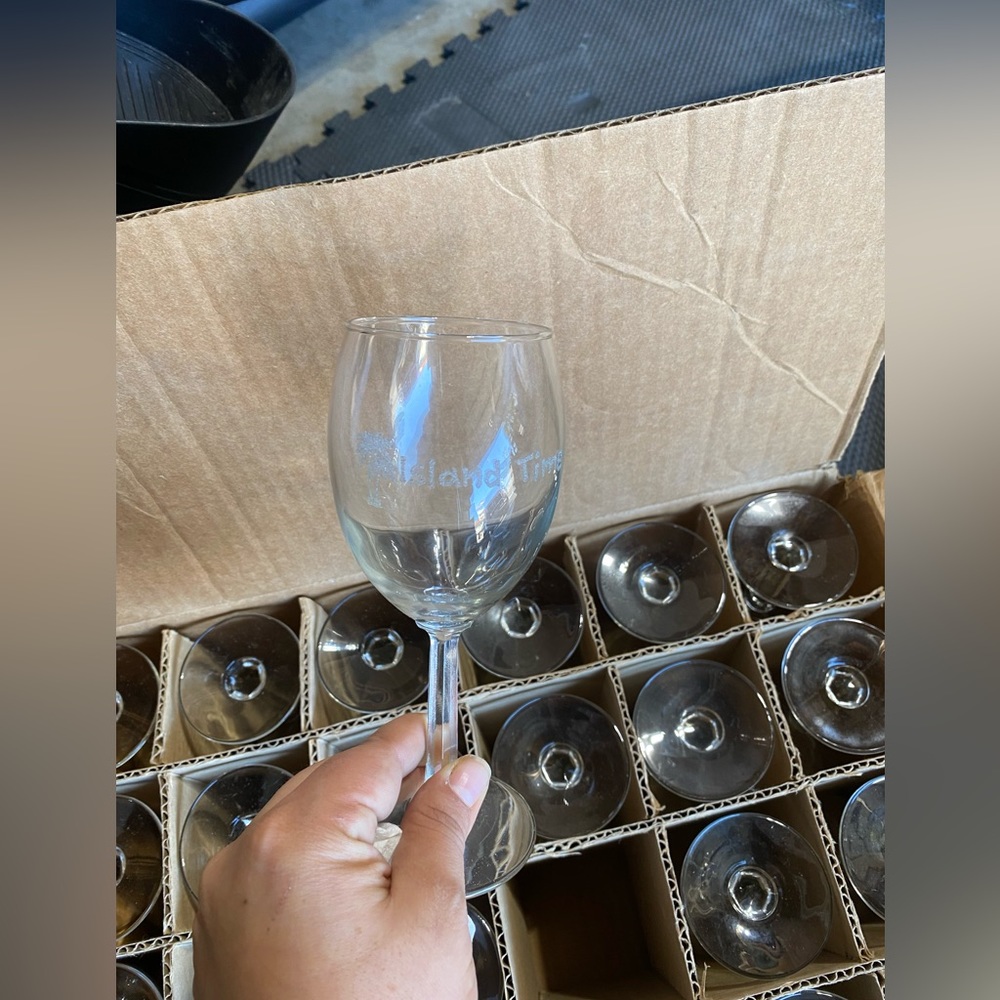 Island Time wine glasses